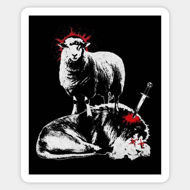 Sheep not Lions Sticker by benjaminhbailey